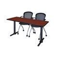 Cain Rectangle Tables > Training Tables > Cain Training Table & Chair Sets, 60 X 24 X 29, Cherry MTRCT6024CH23BK